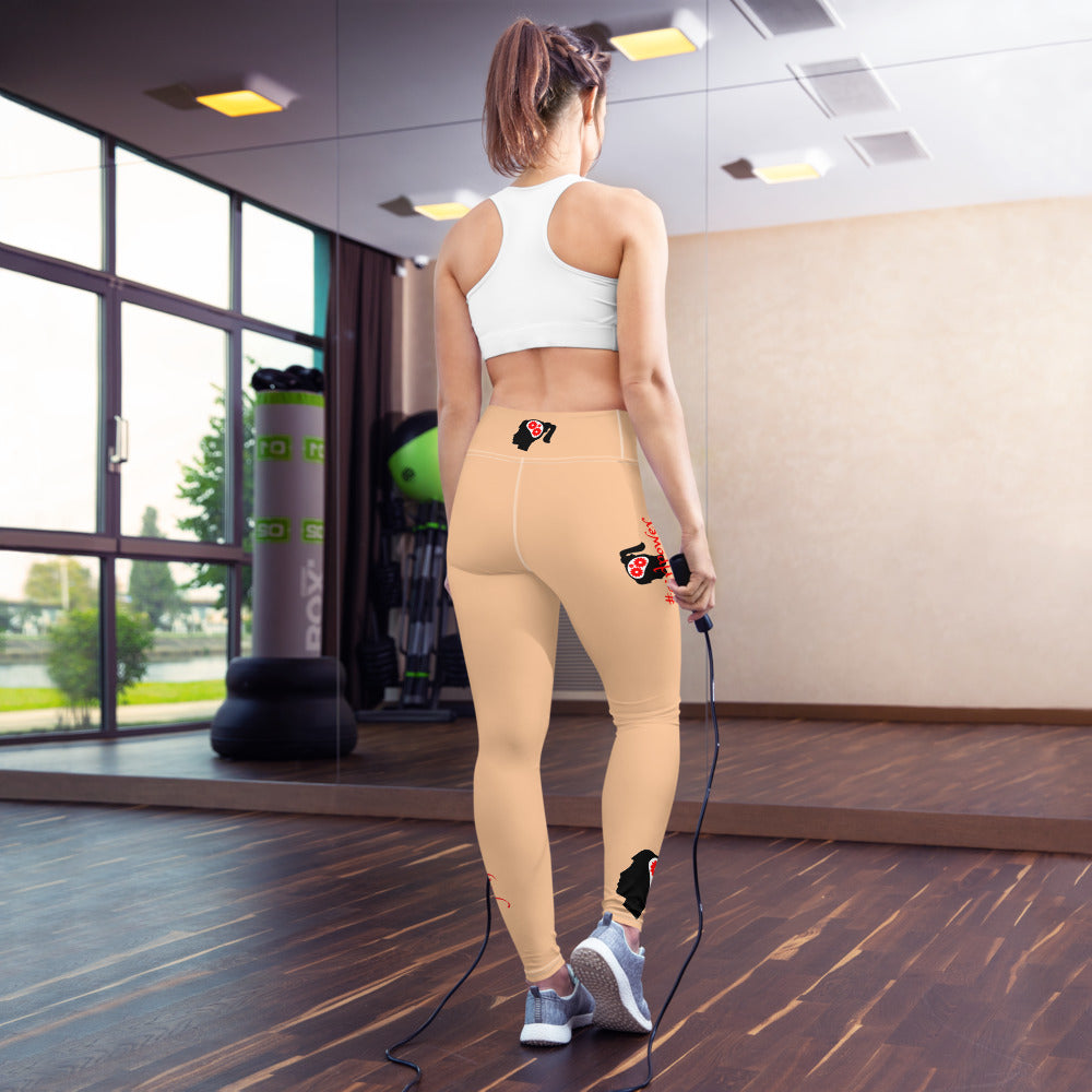 Athletic Wear Leggings for Active Girls- #girlpower. Wear-Your-Attitude Yoga Pants- Black, Beige, Plum . WickedYo.